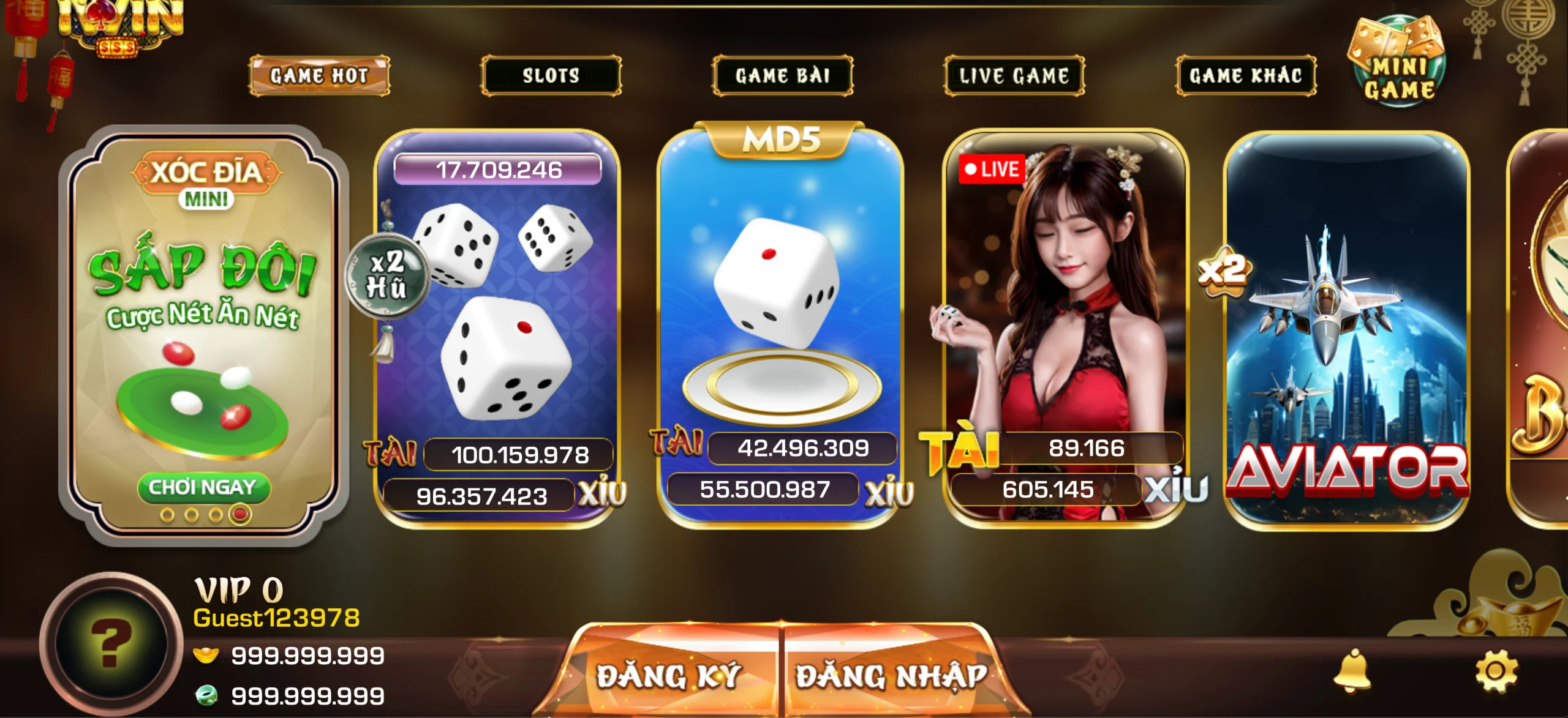 giao diện iwinclub