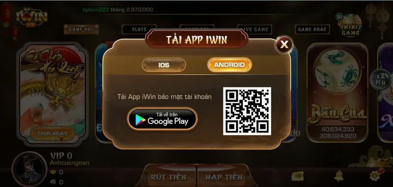 Tải app iWin cực đơn giản và dễ dàng cho cả iOS và Android